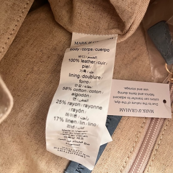 Mark and Graham Blue Suede Leather Bag Build Your Own Bag NWT - Picture 4 of 5